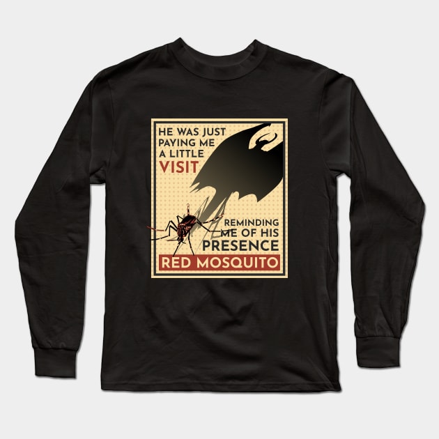 Red Mosquito Long Sleeve T-Shirt by TKsuited